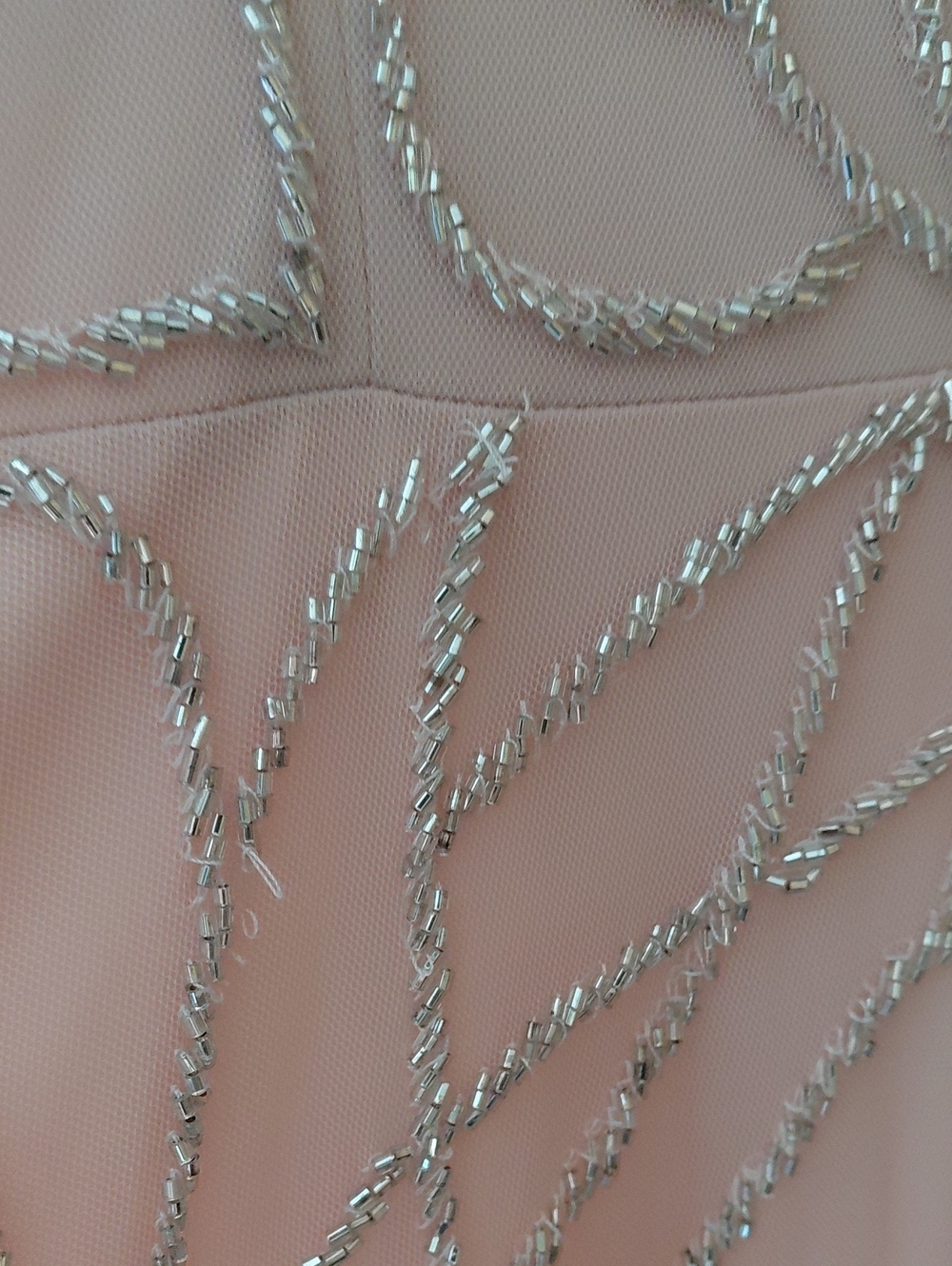 Aidan Mattox Petal Pink Beaded Strapless Dress - Picture 6 of 9